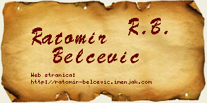 Ratomir Belčević vizit kartica